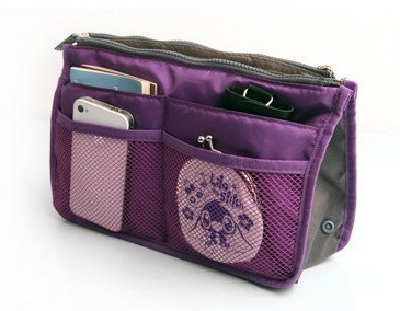 Handtaschen Organizer - Tasche in Tasche - lila