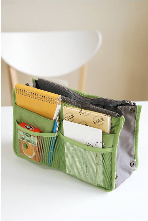 Handtaschen Organizer - Tasche in Tasche - gr�n